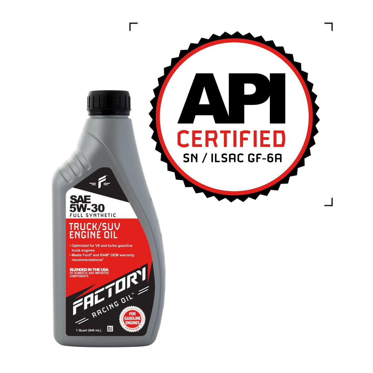 Factory Racing Parts SAE 5W-30 Full Synthetic 7 Quart Oil Change Kit for Ford-2